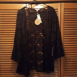 August Mist Lace detail stretch Kimono.